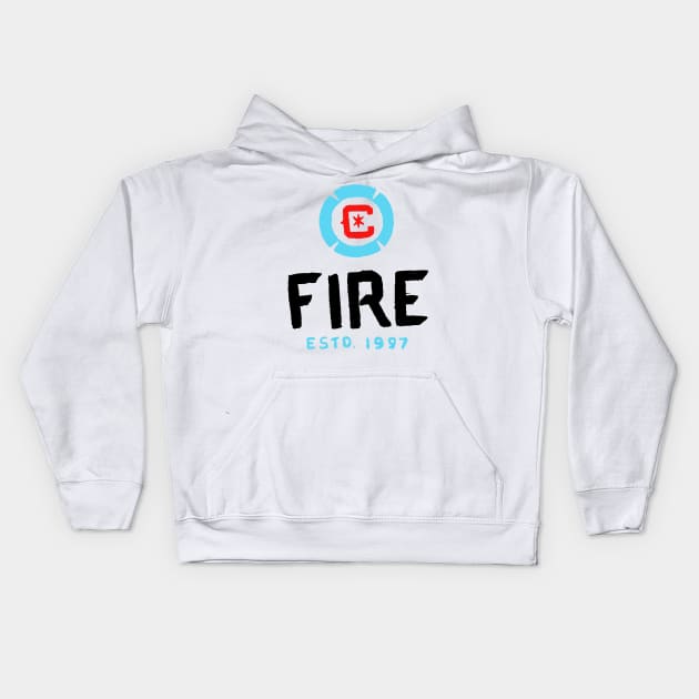 Chicago Fireeee F.C 03 Kids Hoodie by Very Simple Graph